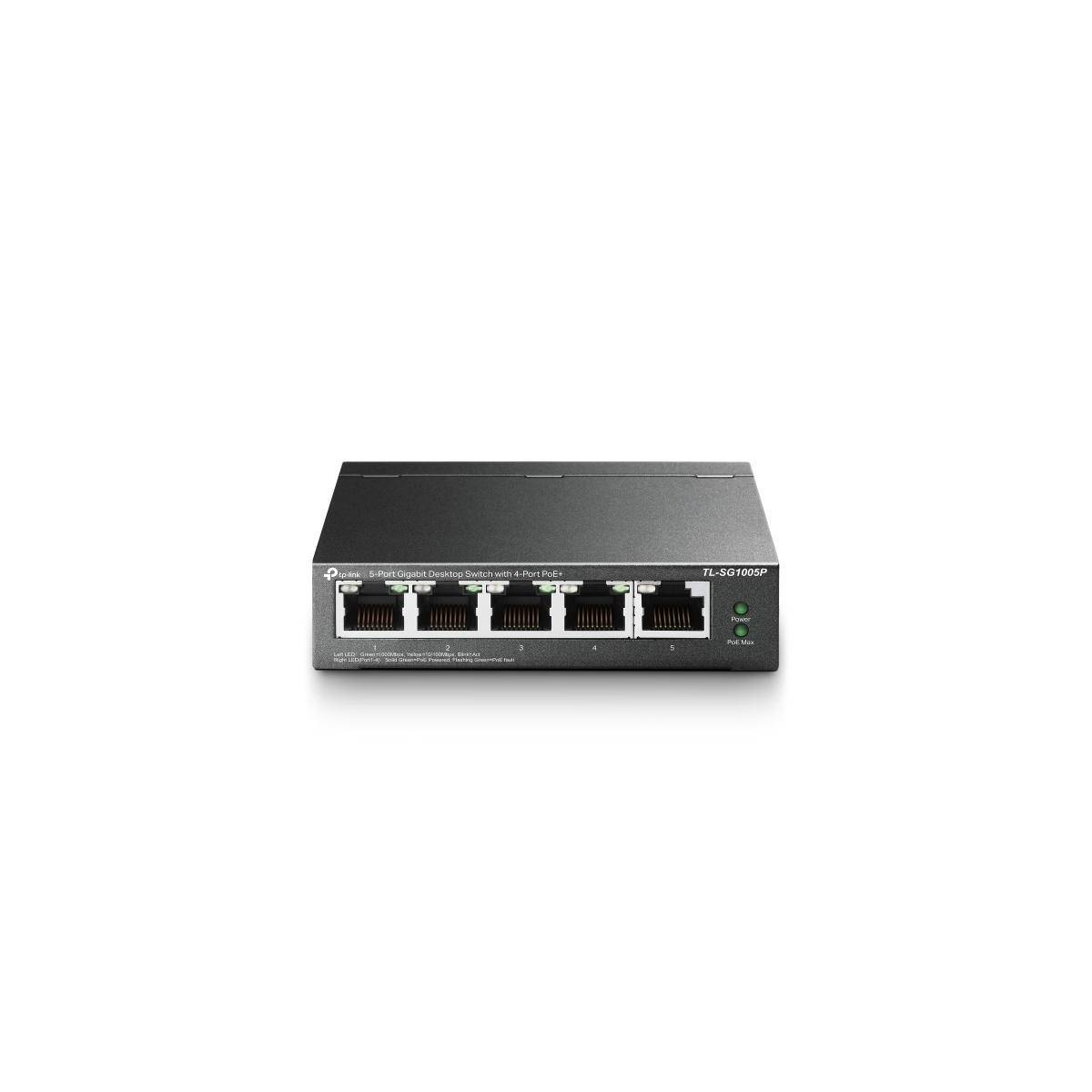 TP-Link TL-SG1005P 5-Port Gigabit Desktop Switch mit 4 PoE+-Ports