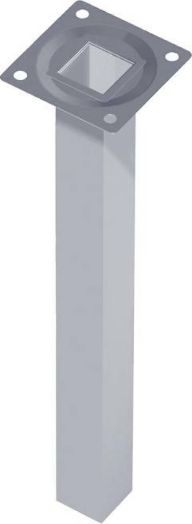 Stahlrohrmöbelfüße Nr. 11101 4203Mit M10-Gewinde und Kunststoff-StopfenRohrmaß25 x 25 x 1,2 mmMaß der Vierkantplatte60 x 60 x 1,5 mmMit 4 Bohrl