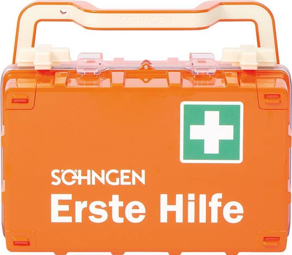 Erste-Hilfe-Koffer DYNAMIC-GLOWEigenschaften Aus ABS-Kunststoff mit Gummidichtung, spritzschutz geschützt Transparente Abdeckplatten zum Schutz