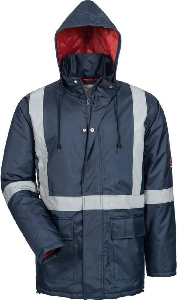 Parka MellumAusführung Wind- und wasserabweisend Nähte geschweißt Reflexstreifen um Körper und Ärmel Wattiertes Futter Verdeckter