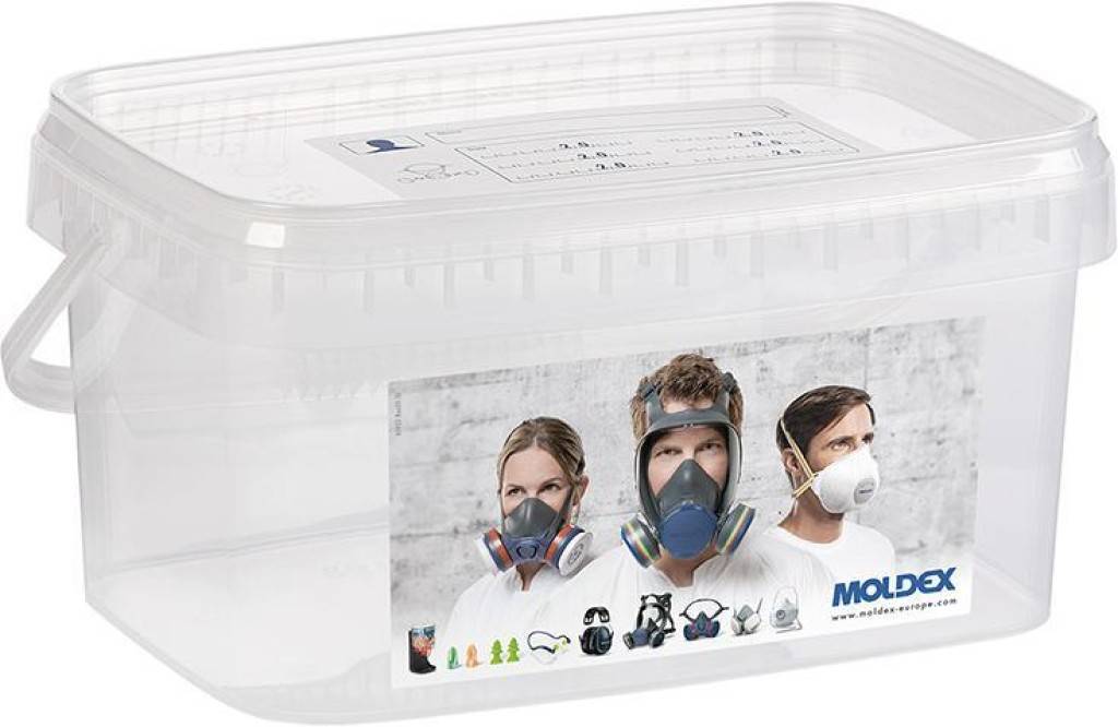 Moldex Box für Halbmasken Serie 5000 / 7000 / 8000Moldex Box zur staubfreien Aufbewahrung von Atemschutzhalbmasken und zur individuellen Bestückung