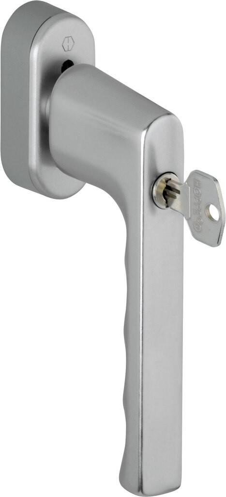 HOPPE-Aluminium-Dreh-/Kipp-Fenstergriff mit SecuForte und VarioFit, abschließbar geprüft nach DIN EN 13126-3 23/180-0133/33/C1 und RAL-GZ 607/9,