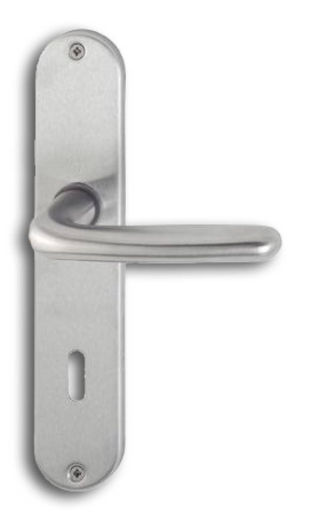 HOPPE-Edelstahl-Langschild-Türgriff-Garnitur für InnentürenLagerung Türgriffe lose, wartungsfreie GleitlagerVerbindung HOPPE-Profilstift Loch-/Loc