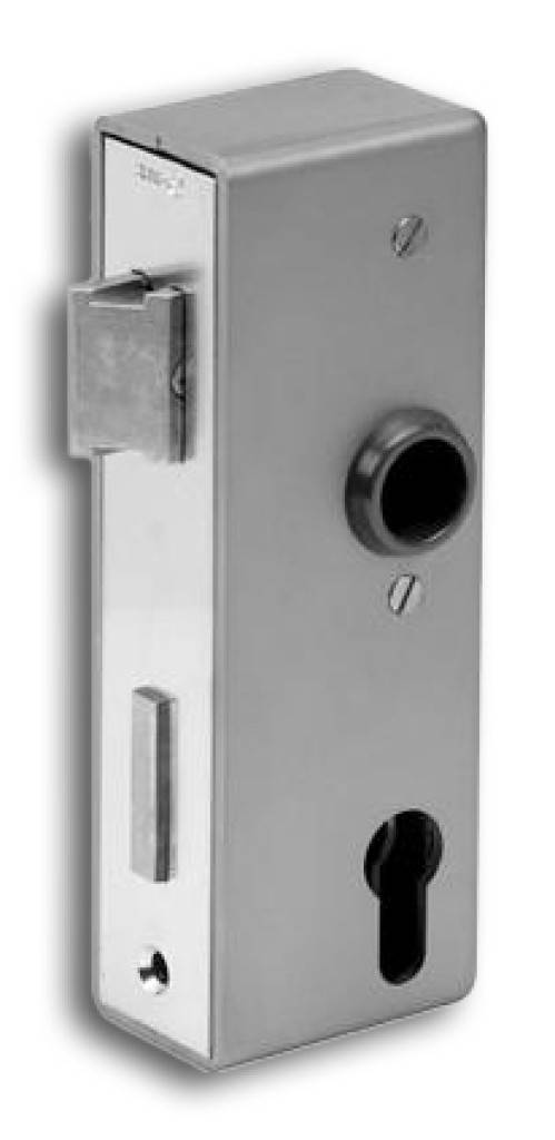 Schlosskasten 141U-ZWmit SchlossTürbeschlag, Türtechnik Schlosskasten blank Schloss 143U, verzinkt Falle 2 mm vorstehend Riegel 1-tourig, 3 mm vorst