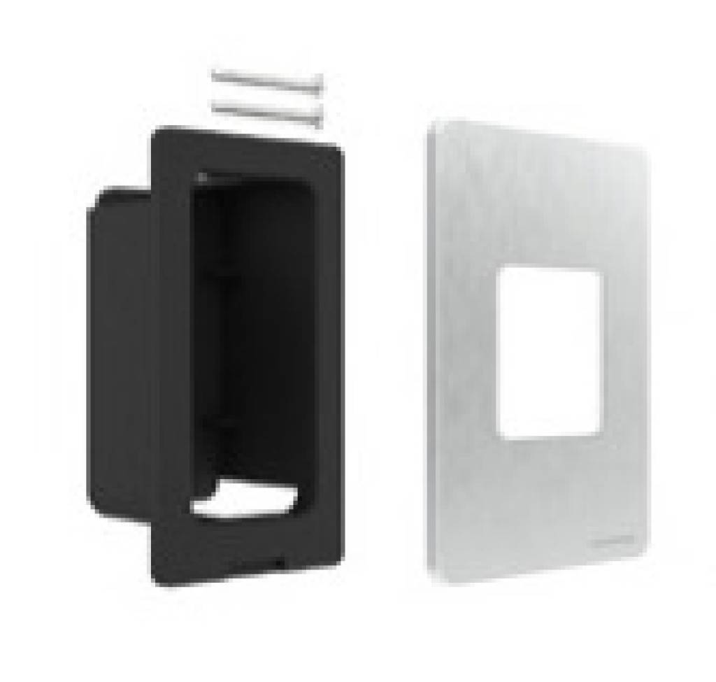 ekey dLine Dekorelement Türblatt Edelstahlgrau.Technische DatenAbmessungen H x B x T 61,5 x 34,5 x 3 mmMaterial Edelstahl V4A/Alu eloxiertinkl. ekey