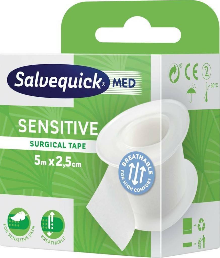 Tapeband SalvequickAusführung Hautfreundliches chirgurgisches Klebeband AtmungsaktivAnwendungsbereicheGeeignet zur Fixierung von Wundauflagen/V