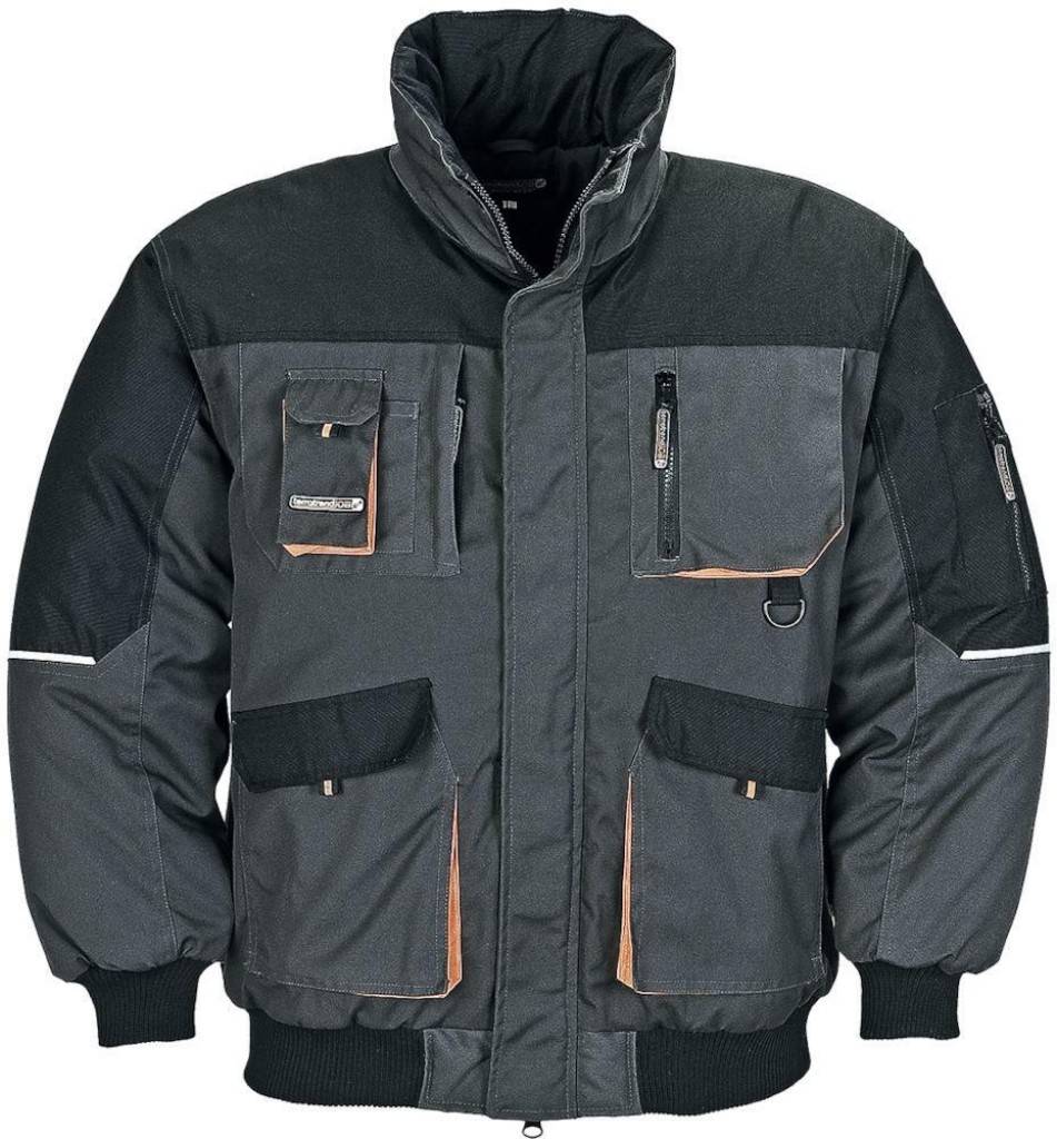 Pilotenjacke 4629AusführungWattiertMit vielen praktischen TaschenMaterial 80 Polyester, 20 Baumwolle, 270 g/mFarbe dunkelgrau
