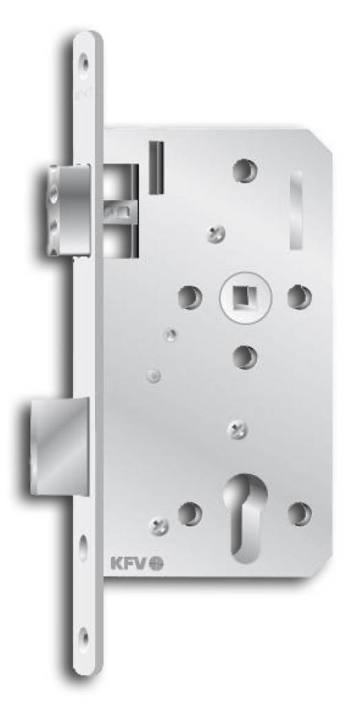 Magnet-Einsteckschloss 116 1/2 Für Innen- und Abschlusstüren Links und rechts verwendbar Mit Magnetfalle Riegel glanzvernickelt Gesch