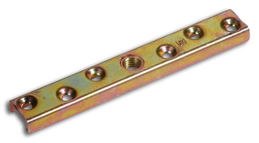 HELM Flansch -93Für HolzflügelZum Aufschrauben Mit mittig platziertem GewindeStahl, verzinkt, gelb