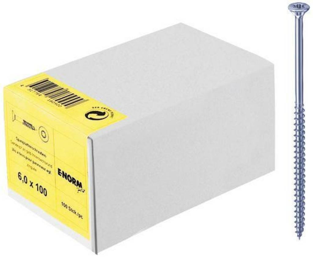 Spanplattenschraube, blauBlau verzinktSenkkopf mit PZ-AntriebVoll- und Teilgewinde VG/TGLieferung Als Großabnahme in Handelsverpackung.
