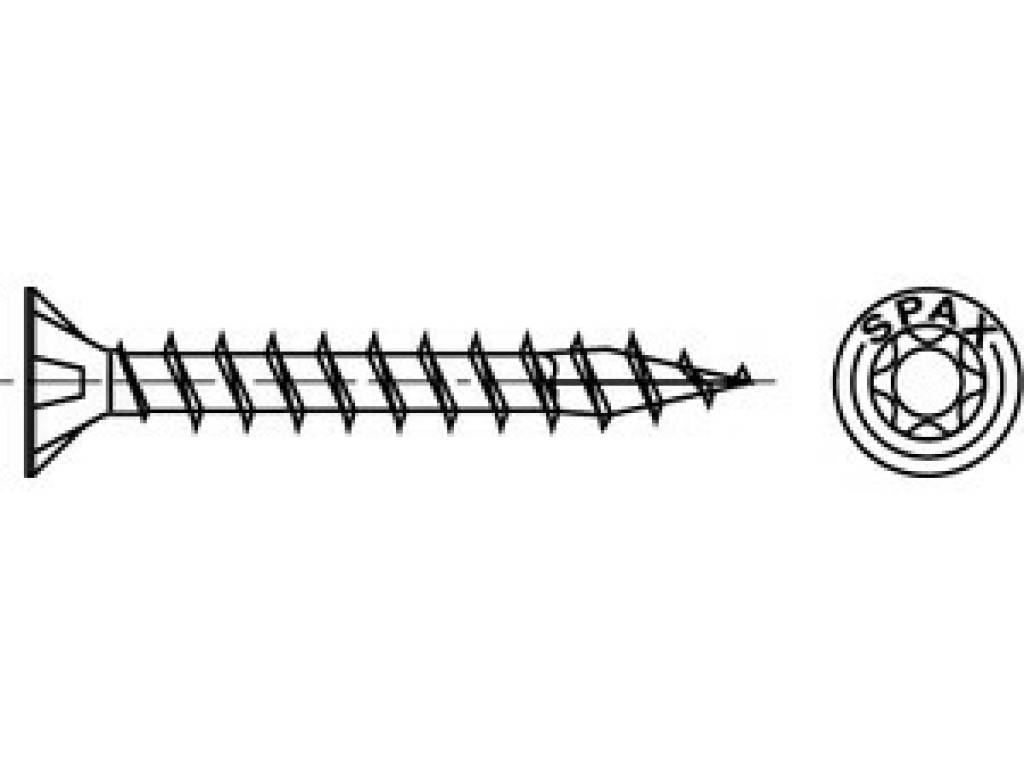 SPAX - Universalschraube, 3 x 30 mm, 1000 Stück, Vollgewinde, Senkkopf, T-STAR plus, S-Spitze, WIROX - 1191010300305