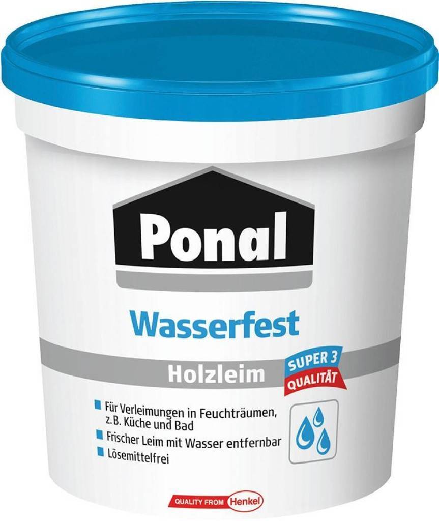 Ponal WasserfestEigenschaften Die Endfestigkeit der Ponal-Leimfuge liegt allgemein höher als die Endfestigkeit des Holzes Montageverleimung in