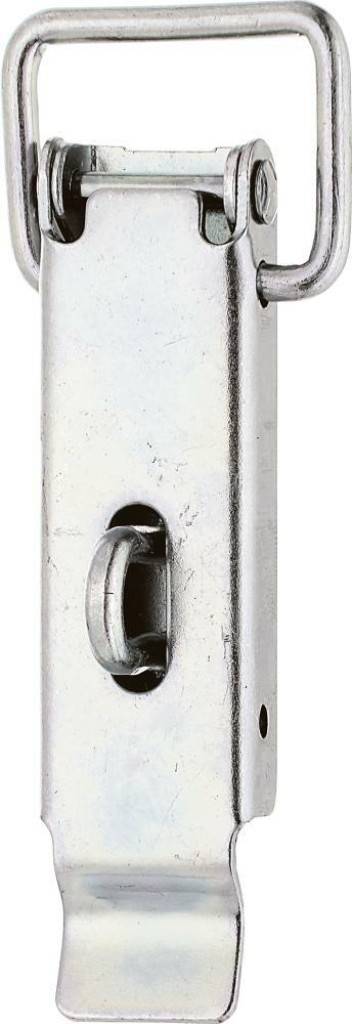 Kistenverschluss 9988, ohne HakenMit SchlossöseFür Vorhängeschlösser mit max. Ø 7,0 mm geeignetMaterial Stahl rohOberfläche galvanisch gelb verz