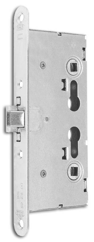 FH-Tür-Einsteckschloss B-1125 Objekttür-FH-Einsteckschloss Dornmaß 65 mm Entfernung 72 mm Drückernussvierkant 9 mm Stulp Stahl verz
