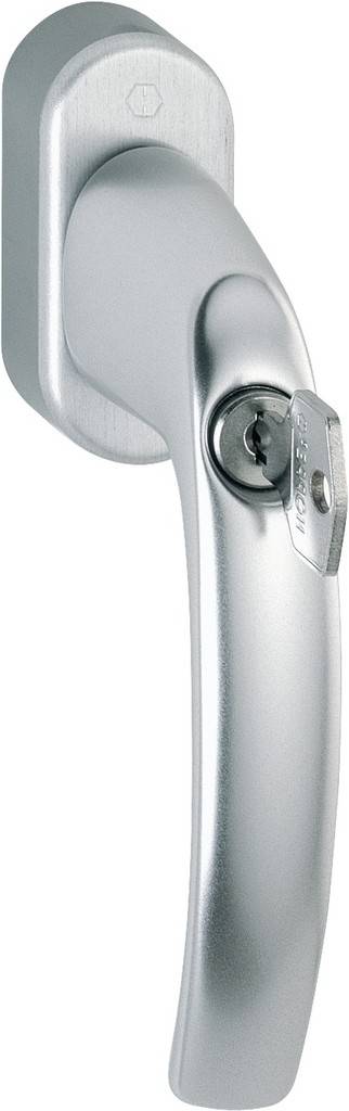HOPPE-Aluminium-Dreh-/Kipp-Fenstergriff mit Secu100 Secustik und VarioFitabschließbar geprüft nach DIN EN 13126-3 23/180-0132/33/C1 und RAL-GZ 6