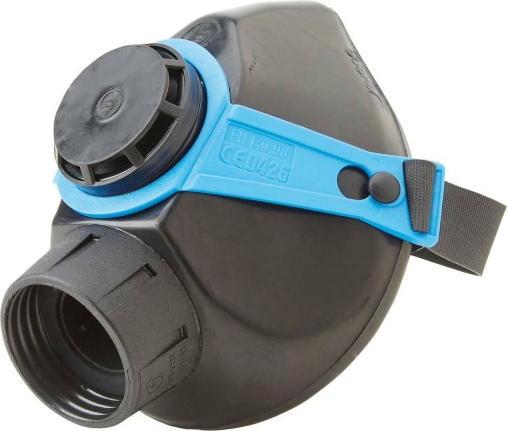 Halbmaske Polimask 330Eigenschaften Mit Rundgewindeanschluss DIN EN 148-1 Maskenkörper mit Ausatemventil und Unterkinnhalt Aus hautfreundlic