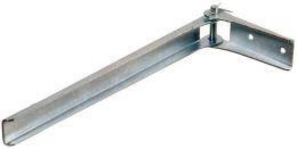 Gepresstes Stellbordscharnier verzinkt, U-Profil36 mm breit, mit Lappen und Splintbolzen
