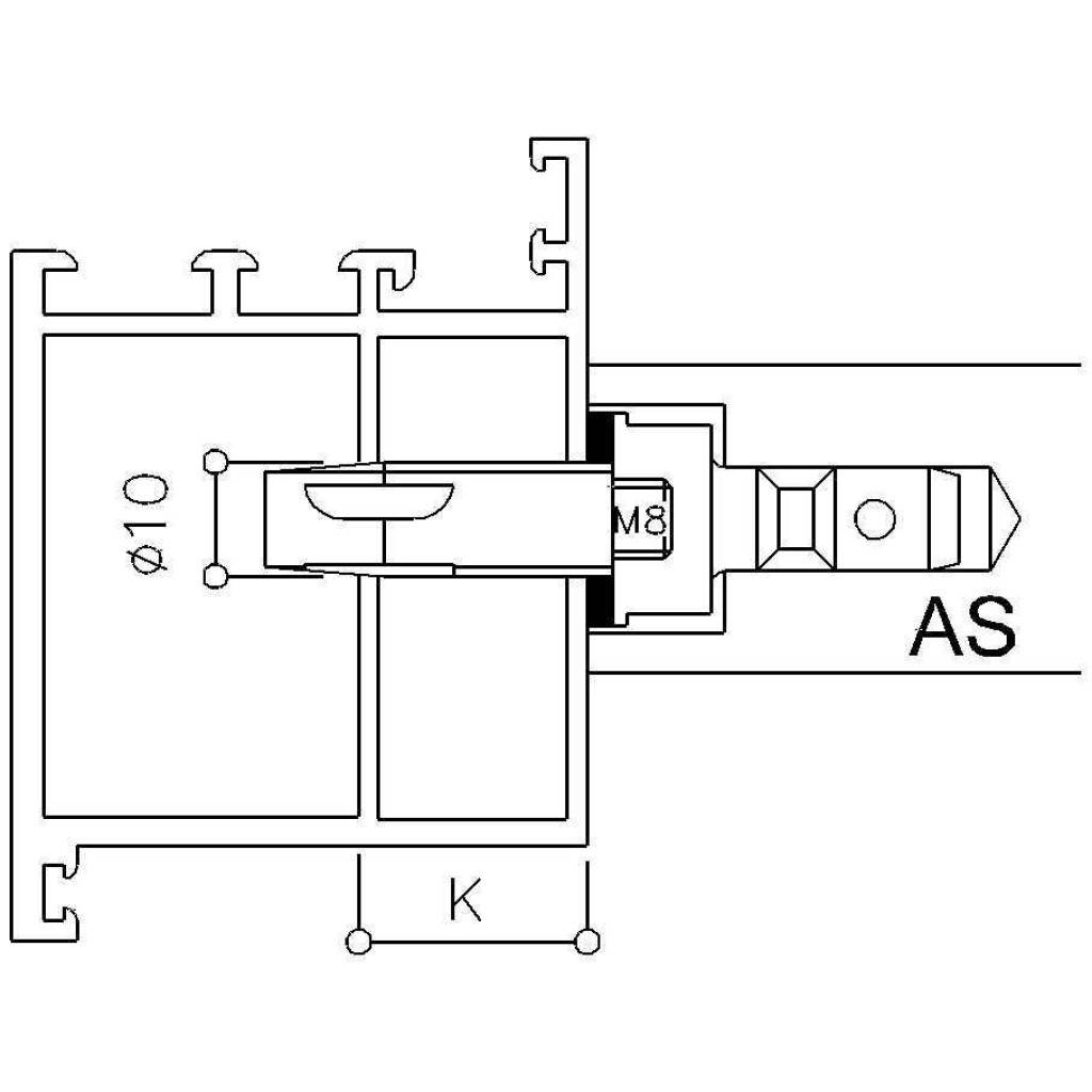 Einzelbefestigung für AufsteckmontageProduktbeschreibungEinzelbefestigung für Aufsteckmontage von vorn, an Rahmentüren aus Kunststoff oder Aluminiu