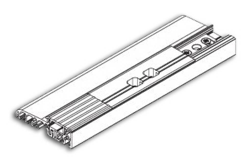 Adapter in silber aus hochwertigem Aluminium zur Aufnahme der Schließstücke bzw. der VerschlusselementeDer Einsatz der Deckelbrücke ändert den U-W