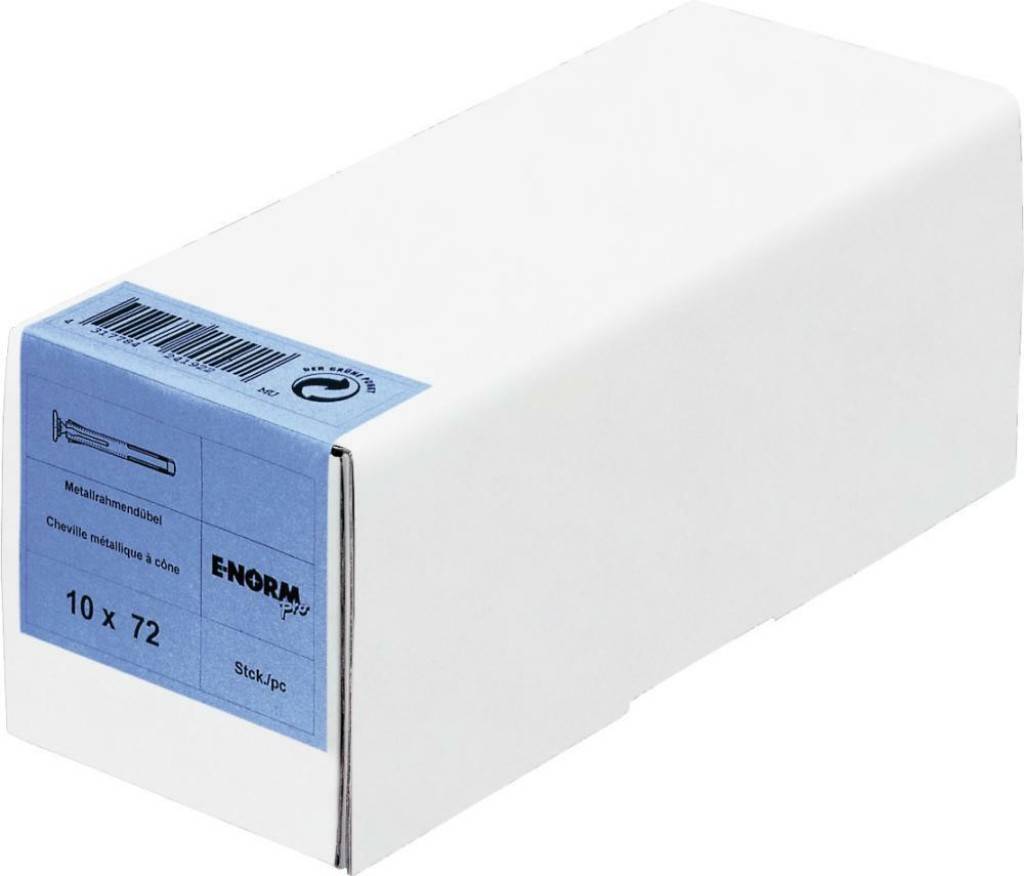 Metallrahmendübel mit UniversalschraubeØ 13 mm KreuzschlitzMit unverlierbarem Konus, verzinktMit und ohne Abdeckkappen zu verwenden