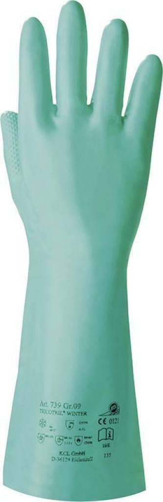 Tricotril Winter starkes nahtloses Trikot,Stulpe, komplettbeschichtet, Profilierung grün Tricotril ist ein aus hochwertigem Spezial-Nitril h