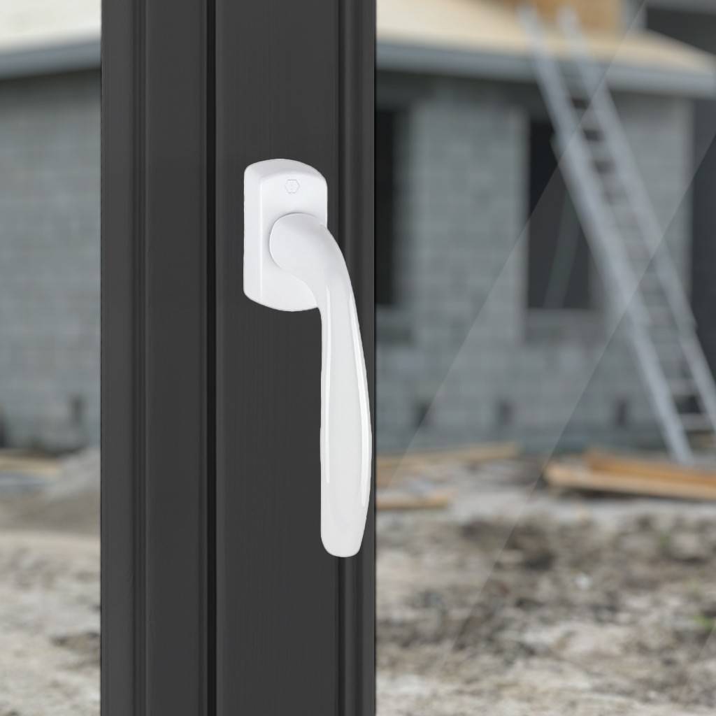 HOPPE-Aluminium-Dreh-/Kipp-Fenstergriff mit Secustik und VarioFit geprüft nach DIN EN 13126-3 23/180-0150/03/C1 und RAL-GZ 607/9 Rastung 90
