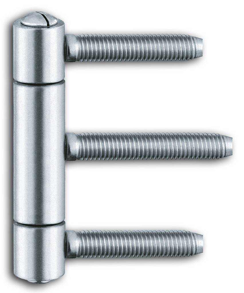 Einbohrband C1-15 für gefälzte Holztüren mit wartungsfreier Gleitlagertechnik Flügelgewicht maximal bei 2 Bändern 60kg Rollenlänge 75mm