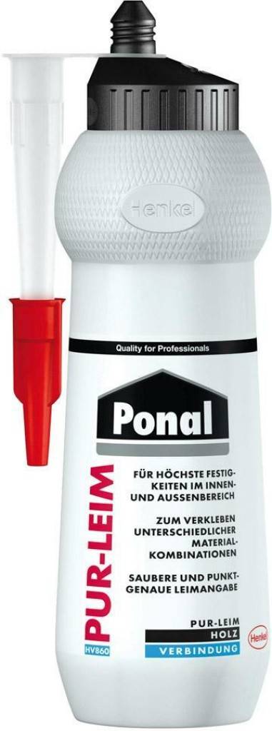 Ponal PUR-Leim Profileimer Einkomponentiger Holzleim auf Polyurethanbasis Eine der zu verleimenden Seiten muss saugfähig sein Saubere und pu