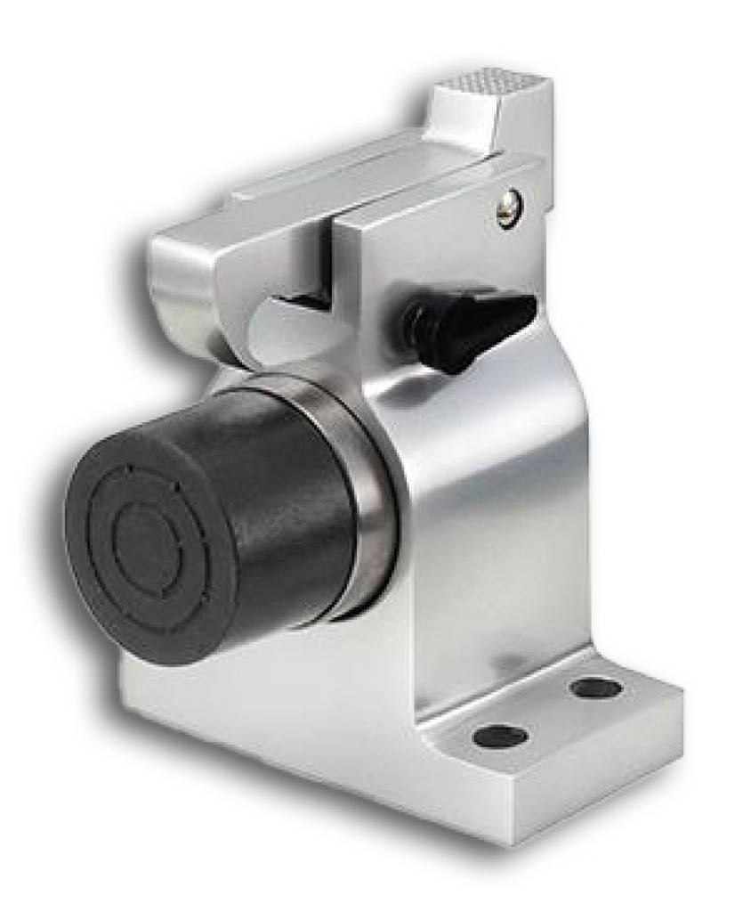 Türfeststeller 1010Türbeschlag, Türtechnik Gehäuse aus Aluminium Rollenkloben aus Stahl Puffer aus Gummi, schwarz, gefedert Zum Aufsch