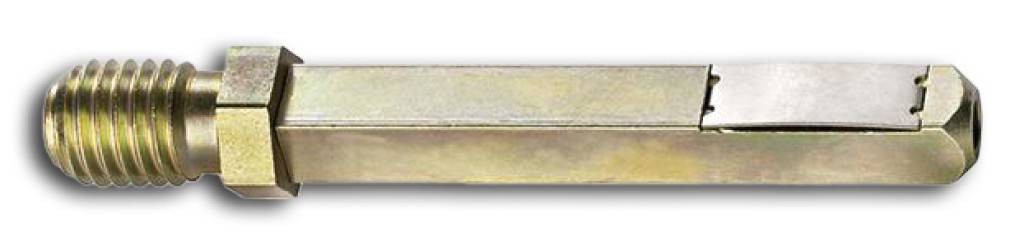 Schraubwechselstift 05 0177Türbeschlag, TürtechnikStahl, verzinktM12-GewindeMit Rolle für drehbare Lagerung im KnopfhalsSchlüsselweite 13 mm