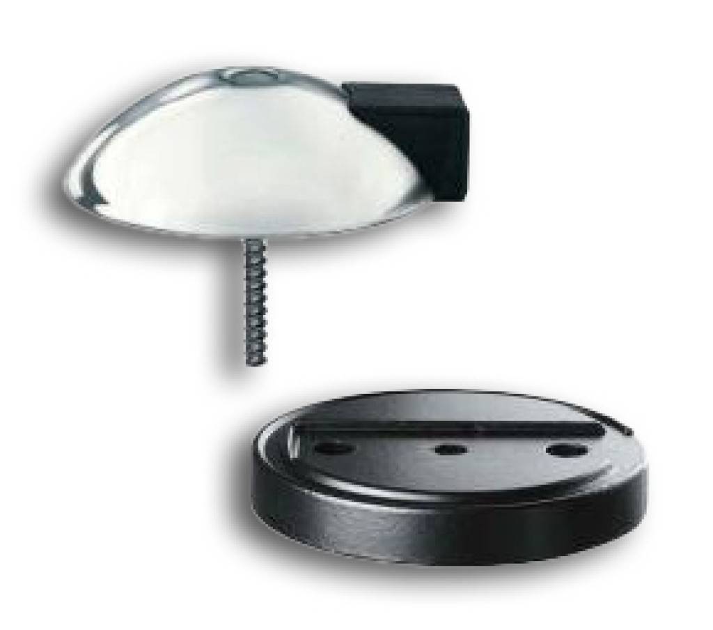 TürstopperTürbeschlag, Türtechnik Mit Puffer aus Gummi, schwarz Inklusive BefestigungsmaterialHinweis Abb./Masszeichnung zeigt Bodentürpuffer und