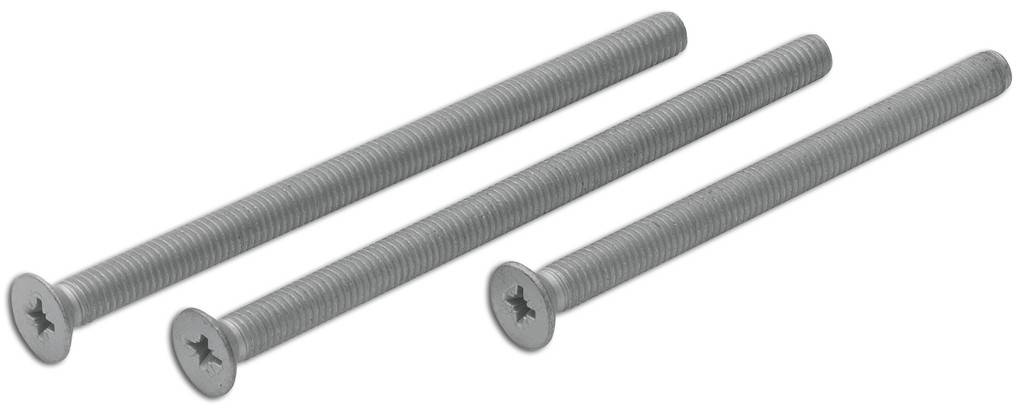 Eisen-Gewindeschrauben-Set M6nach DIN 965-10.9 mit Kreuzschlitz-Senkkopf für Profiltür-Schutz-Wechsel-Garnituren ES1 SK2 mit Stoßgriff 513G, E538G
