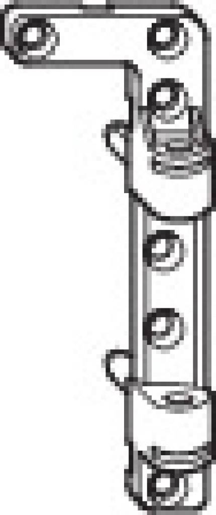 Axerlager Kunststoff K6/130- Richtung Links- Flügelgewicht max. 130kg- 2 x Ø 5,8 mm Bohrzapfen- Stahl verzinkt silberDie Roto Drehkippbeschläge sin