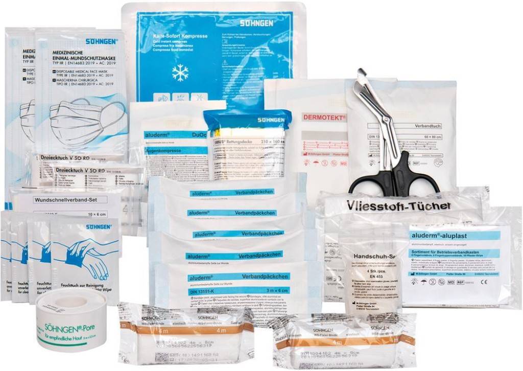 Nachfüllpack für Verbandschrank HeidelbergEigenschaftenGemäß DIN 13157
