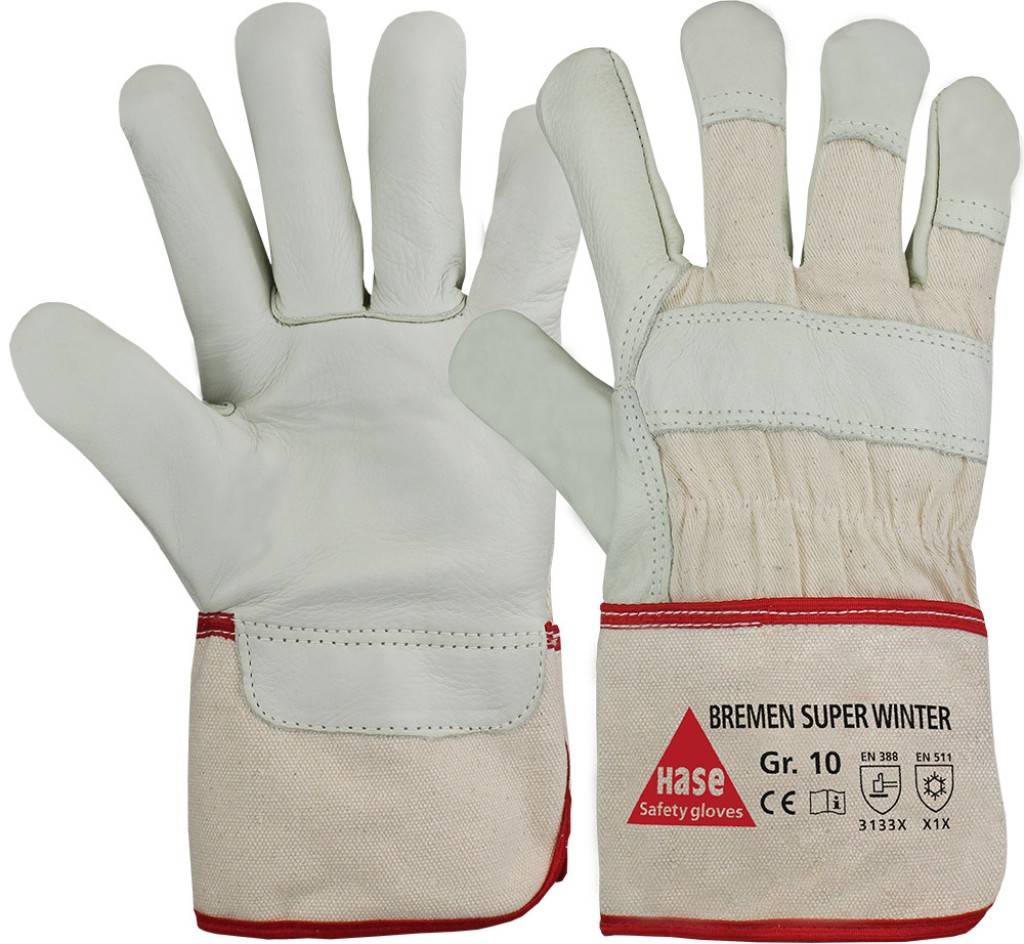 BREMEN SUPER WINTER, Arbeitshandschuh aus RindnarbenlederGr. 8-12, Kat. II, EN 388, EN 511, TÜV GSBREMEN SUPER WINTER, Arbeitshandschuh aus