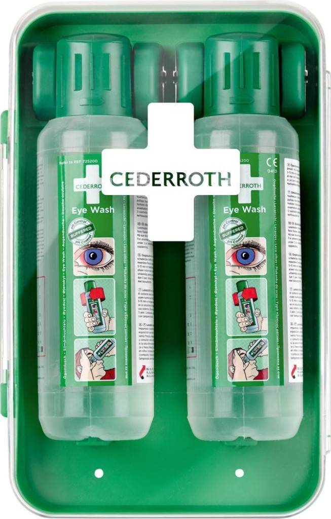 Wandhalterung für Augendusche Eye-Wash-CabinetEigenschaften Kompakter Augenduschen-Wandhalter Schützt vor Staub und Wasser Auch für kleine