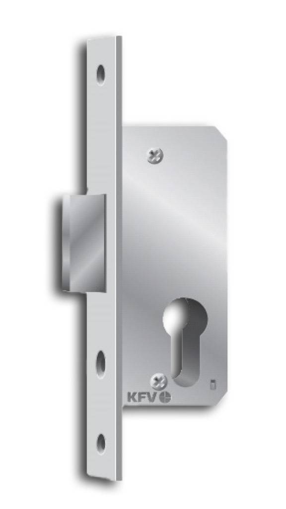 Einsteck-Riegelschloss für Rohrrahmentüren Nr.48 Riegel glanzverzinkt 15mm Riegelausschluss verzinkter Kasten Dornmaß 30mm Stulp 24x
