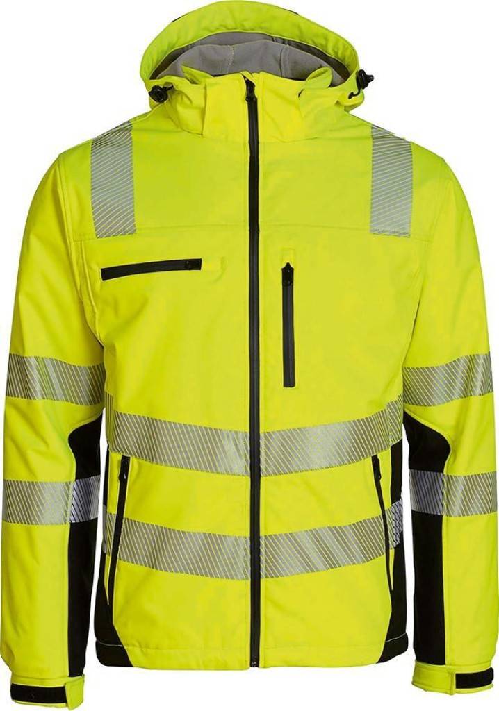 Softshelljacke Trendline PTW-SPEigenschaften Atmungsaktiv Wind- und wasserdichtes Material Segmentierter Reflexstreifen Zwei wasserdichte