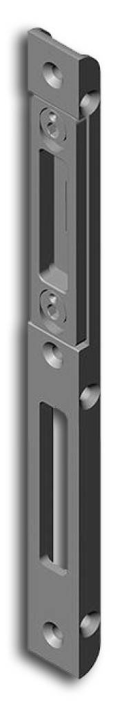 Schließblech 19-504VTürbeschlag, Türtechnik Fallen- und Riegelschließblech für Wannenausfräsung Für Holztüren mit 7/8 x 4 mm Falzluft