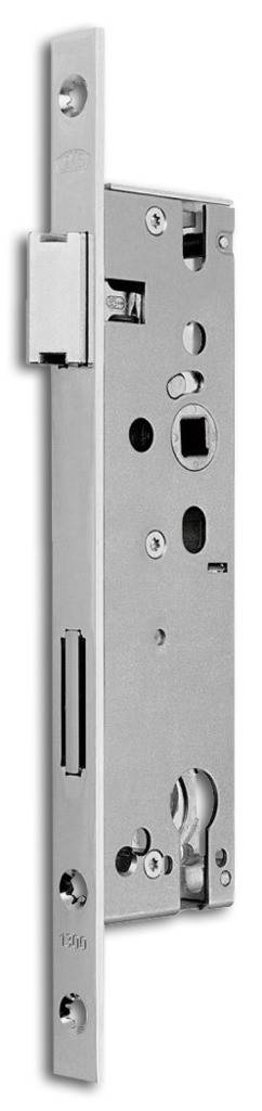 Rohrrahmentüren-Einsteckschloss B 1300 PZ-gelocht Entfernung 92 mm Drückernuss 8 mm Stulpausführung 255 x 3 mm, kantig Mit Wechsel