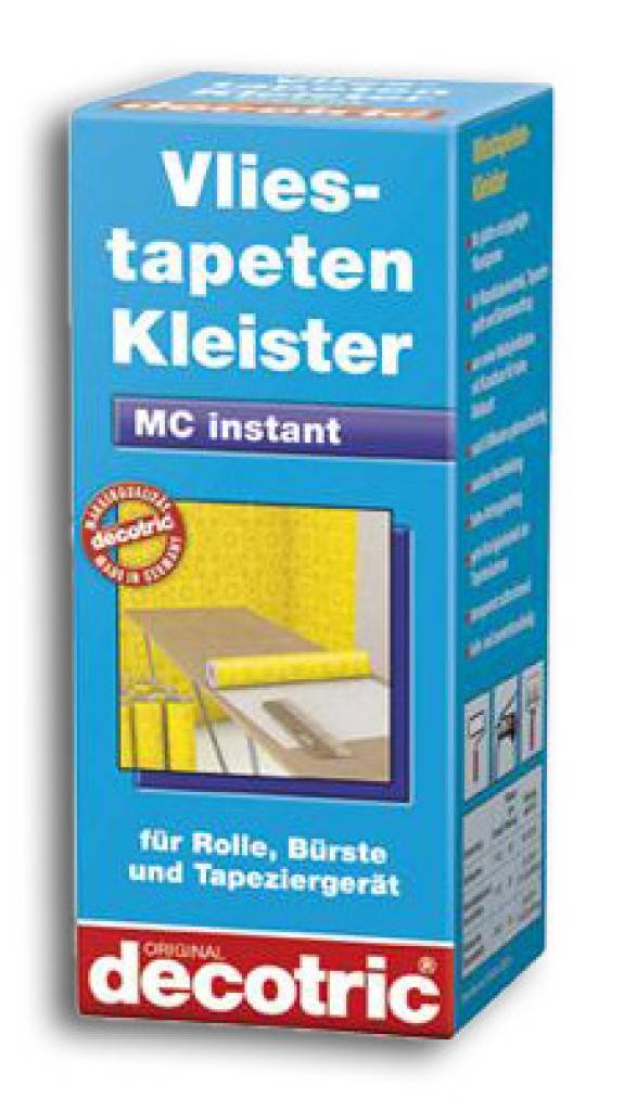 Vliestapeten-Kleister instantKunstharzverstärkter Methylcellulose-Kleister für Tapeziergerät, Bürstenauftrag und Wandklebetechnik. Hohe Klebkraft