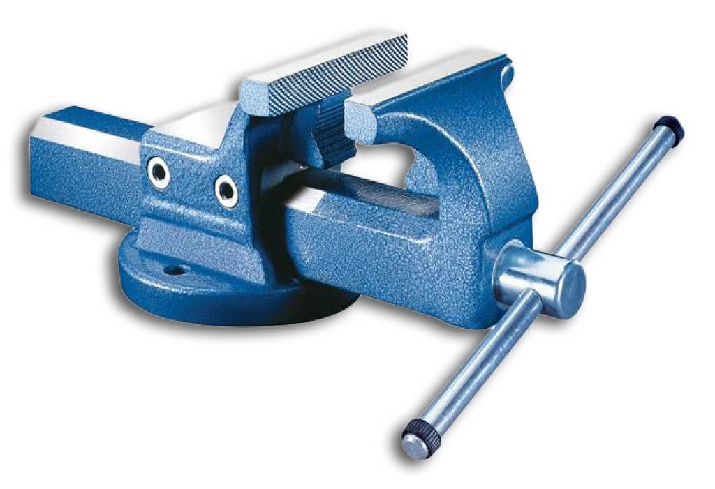 Parallelschraubstock mit angeschweißten RohrspannbackenAusführung Im Gesenk stahlgeschmiedet Backen und Amboss induktiv gehärtet 5258 HRC