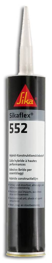 Sikaflex-552Produktbeschreibung Der primerlose Konstruktionsklebstoff 1-K silanterminierte Polymer-Technologie Härtet mit Luftfeuchtigkeit z