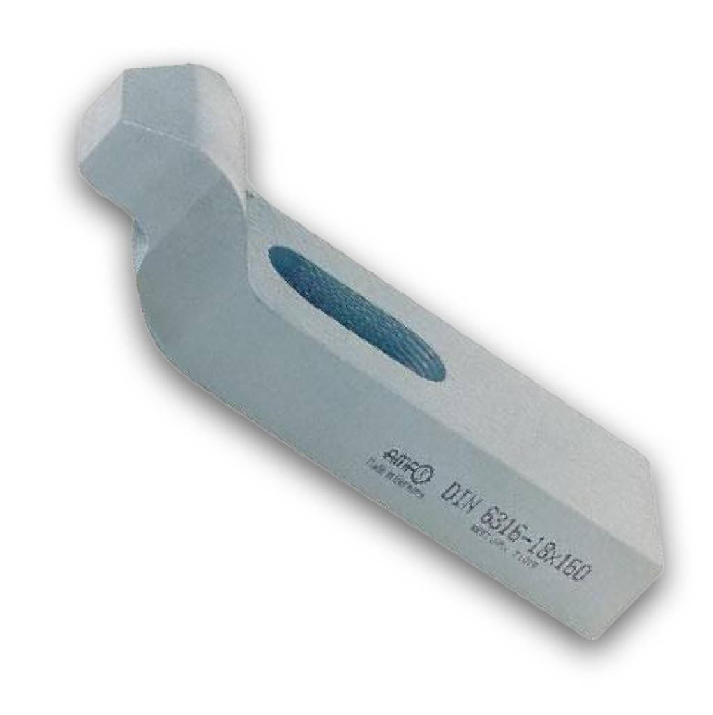 Spanneisen, gekröpft - AMFAusführung Aus Vergütungsstahl, lackiert. Mit planparallelen Spann- und Auflageflächen. Anwendung Spanneisen können mit