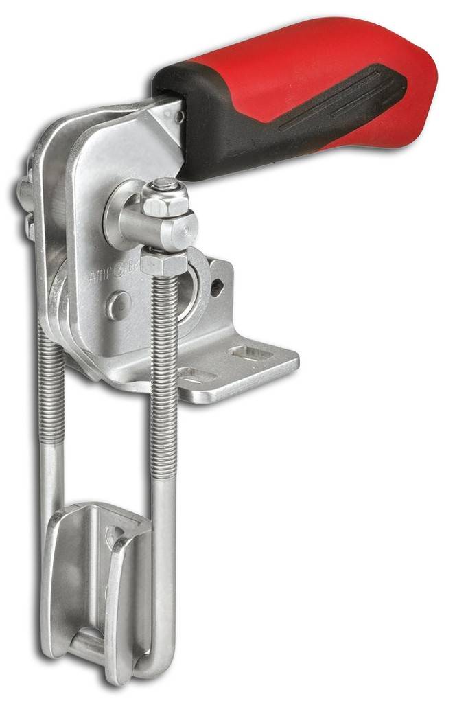 Verschlussspanner, vertikalAusführung Verzinkt und passiviert. Einsatzgehärtete und gefettete Lagerbuchsen. Niete aus rostfreiem Stahl. Haken und Sp