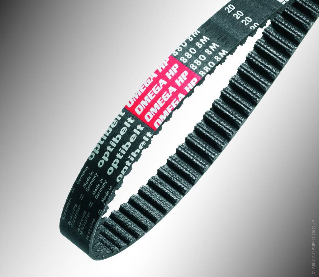 Der optibelt OMEGA HP ist ein Hochleistungs-Zahnriemen, der speziell für hohe Belastungen und schnell laufende Antriebe entwickelt wurde