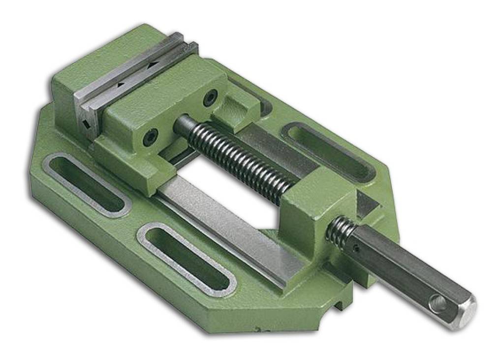 Präzisions-Bohrmaschinen-Schraubstock Aus Spezialguss Auswechselbare Spannbacken, gefräst und geschliffen Mit zwei abgesetzten Prismenbacke