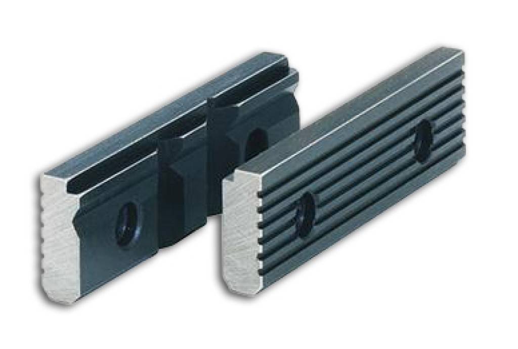 Prismenbacken und Normalbacken Typ SBO für Maschinenschraubstock Modell RS/UZ/RBAAusführung Mit Werkstückauflage. Ungehärtet und brüniert.
