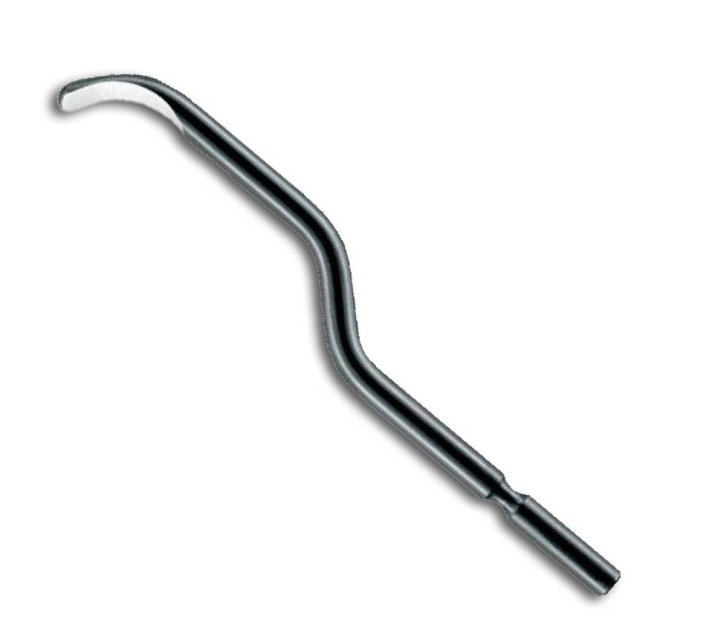 Klinge für EntgratwerkzeugHSS-Klinge für starke Grate an Querbohrungen Ø 3,2 mm.