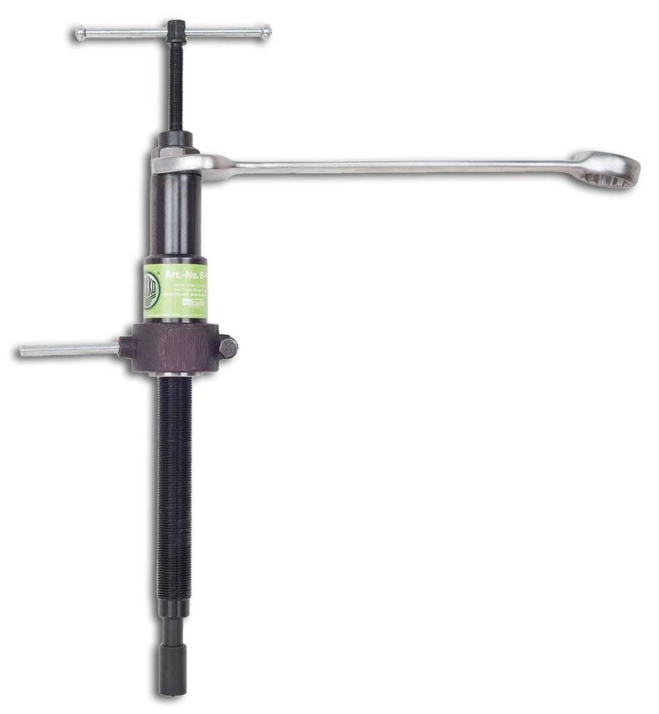 HydraulikspindelAusführungPlatzsparendes Modell, mit integriertem, automatischem Rückstellmechanismus.AnwendungFür schwerste Abzieharbeiten mit gro